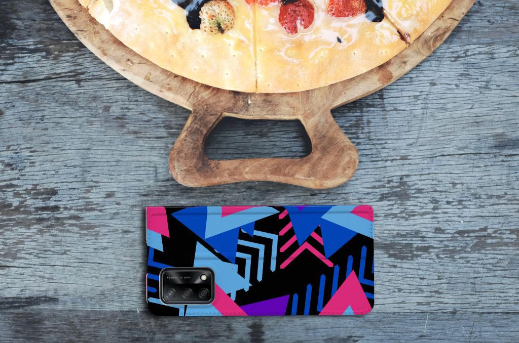 OPPO A74 4G Stand Case Funky Triangle - B2C Telecom