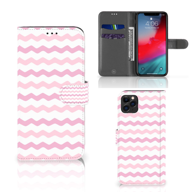 Apple iPhone 11 Pro Max Telefoon Hoesje Waves Roze