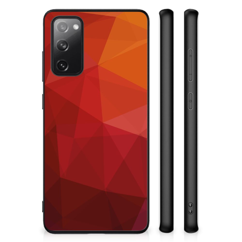 Backcover voor Samsung Galaxy S20 FE Polygon Red B2C Telecom