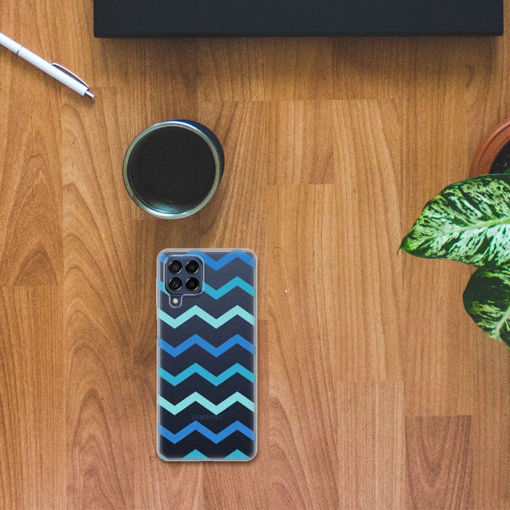 Samsung Galaxy M53 TPU bumper Zigzag Blauw B2C Telecom