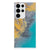 Samsung Galaxy S23 Ultra TPU Siliconen Hoesje Marble Blue Gold