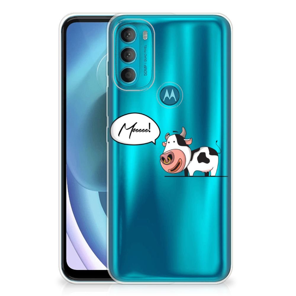 Motorola Moto G71 5G Telefoonhoesje met Naam Cow