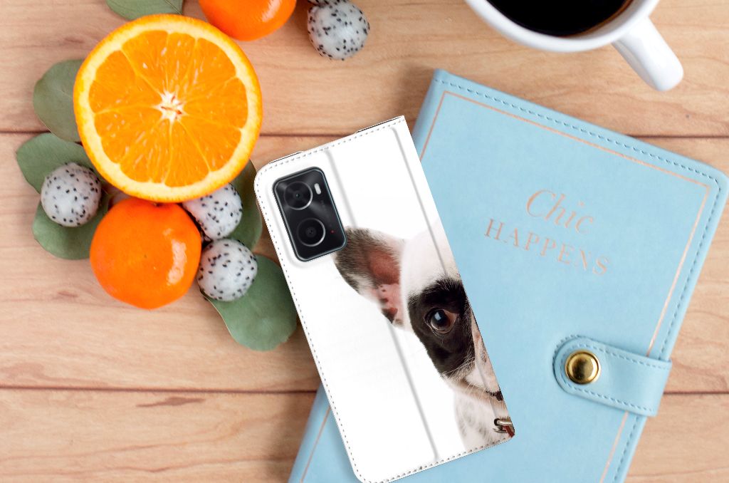 OPPO A96 | A76 Hoesje maken Franse Bulldog - B2C Telecom