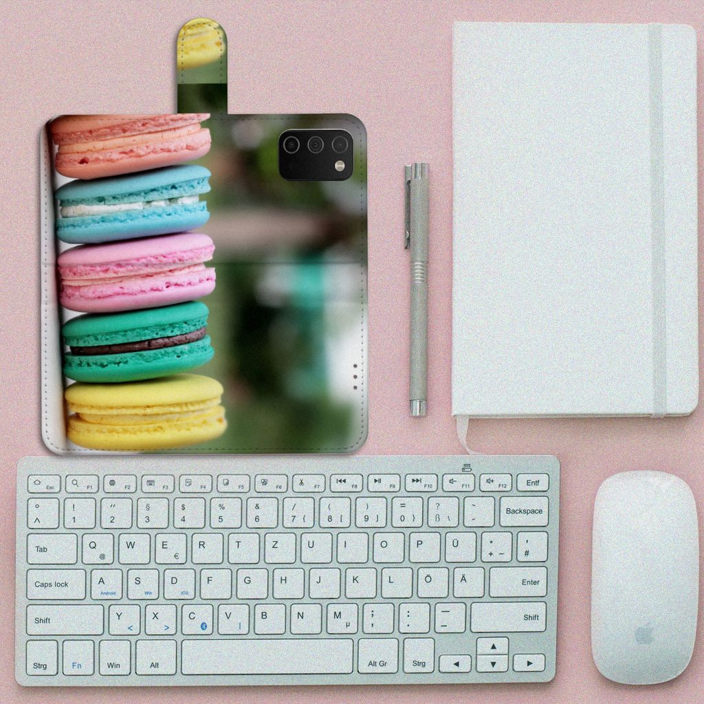 Samsung Galaxy A03s Book Cover Macarons