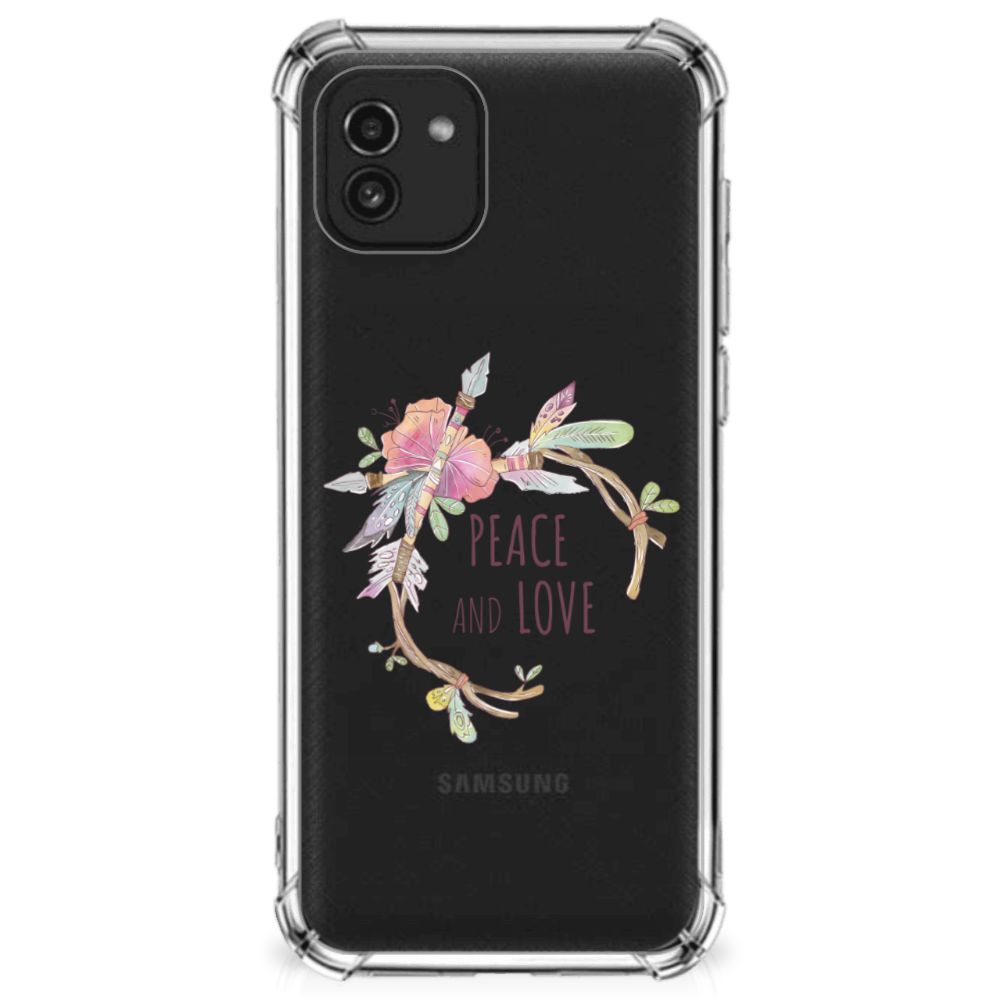 Samsung Galaxy A03 Stevig Bumper Hoesje Boho Text B2C Telecom