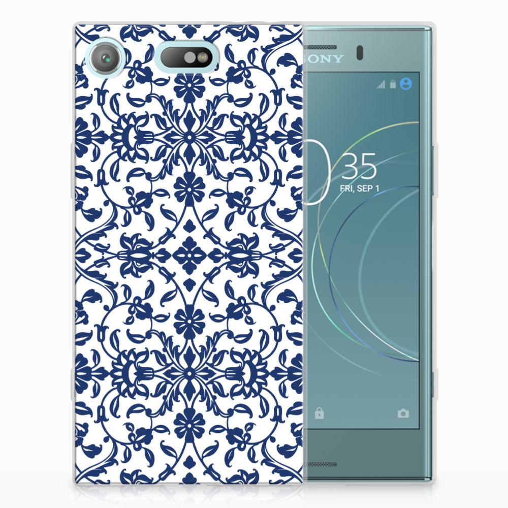 Sony Xperia XZ1 Compact TPU Case Flower Blue