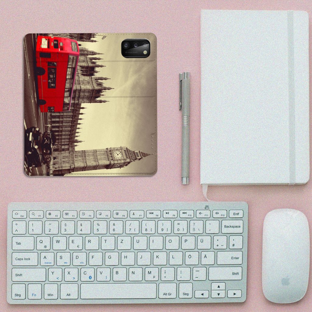 Samsung Galaxy A41 Book Cover Londen - B2C Telecom