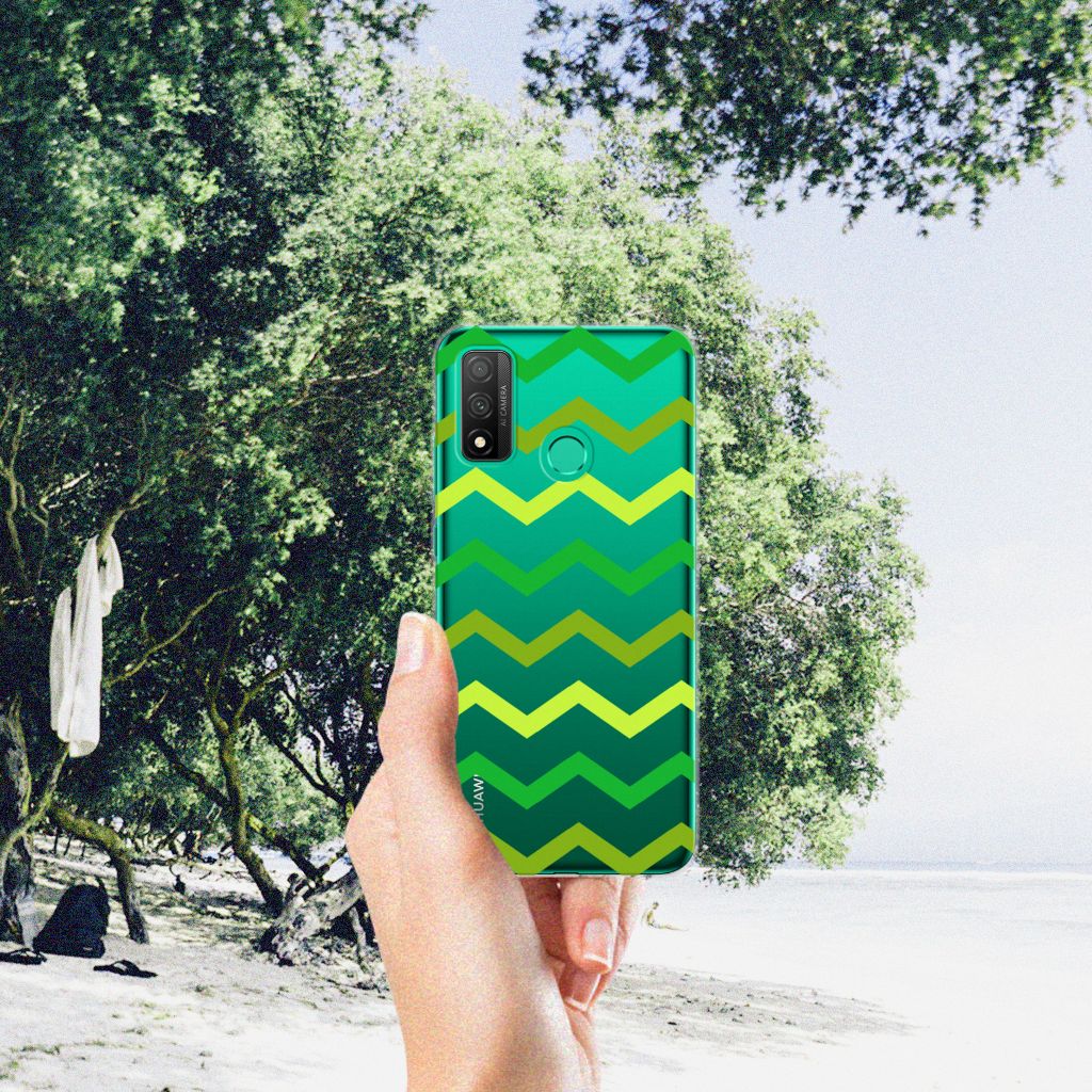 Huawei P Smart 2020 TPU bumper Zigzag Groen B2C Telecom