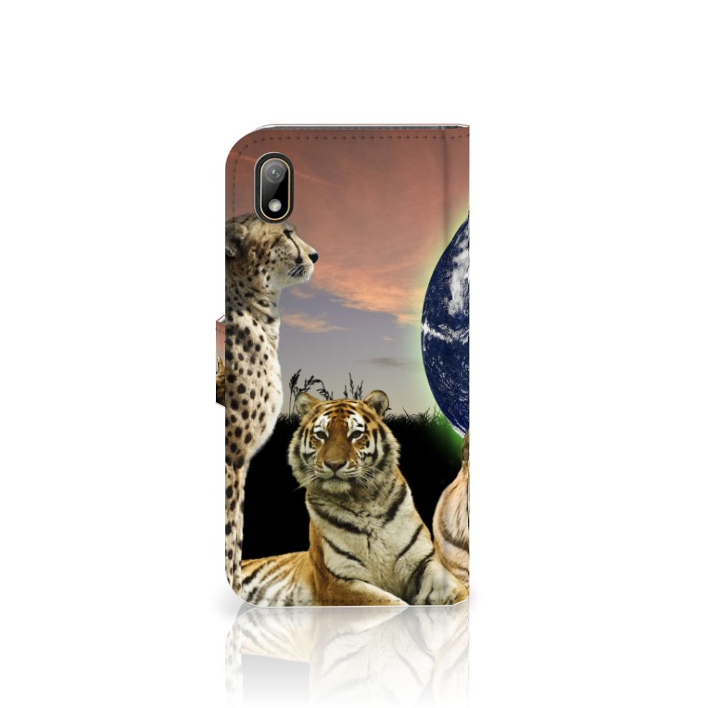 Huawei Y5 (2019) Telefoonhoesje met Pasjes Roofdieren