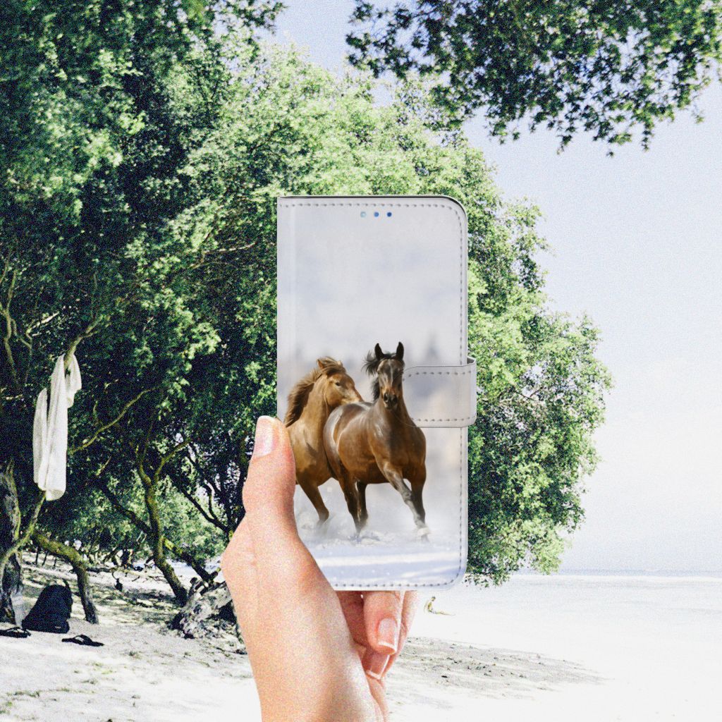 OPPO Find X3 Neo 5G Telefoonhoesje met Pasjes Paarden