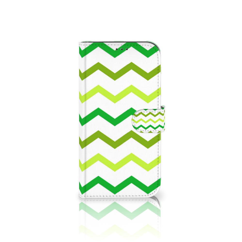 Apple iPhone 12 Pro Max Telefoon Hoesje Zigzag Groen