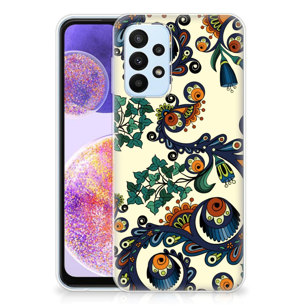 Siliconen Hoesje Samsung Galaxy A23 Barok Flower B2C Telecom
