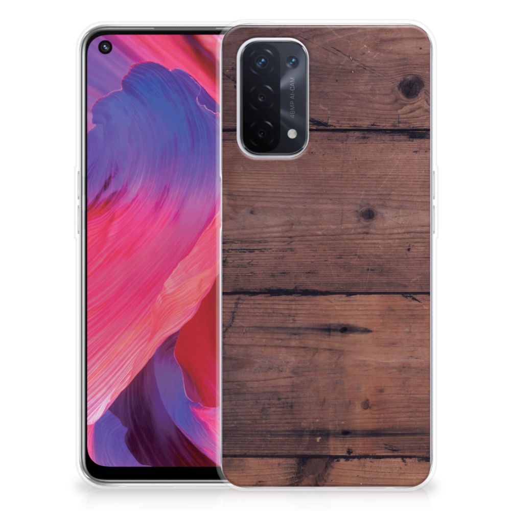 OPPO A93 5G Bumper Hoesje Old Wood