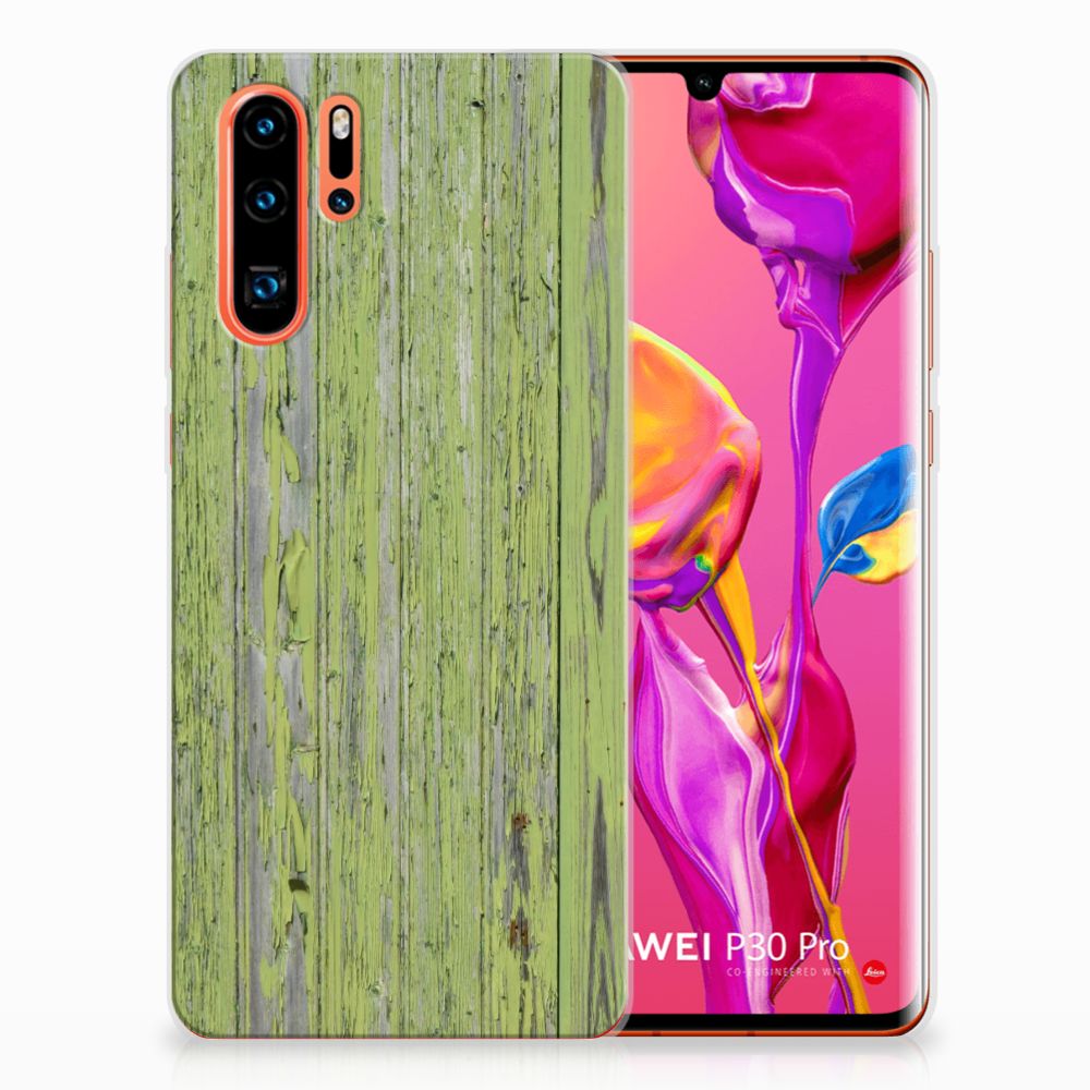 Huawei P30 Pro Bumper Hoesje Green Wood