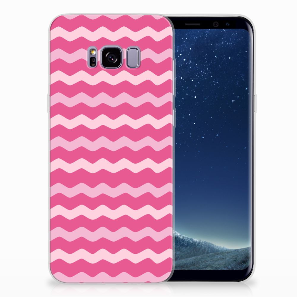 Samsung Galaxy S8 Plus TPU bumper Waves Pink