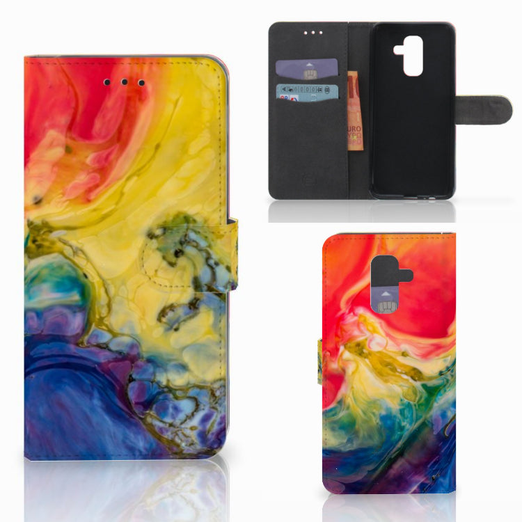 Hoesje Samsung Galaxy A6 Plus 2018 Watercolor Dark