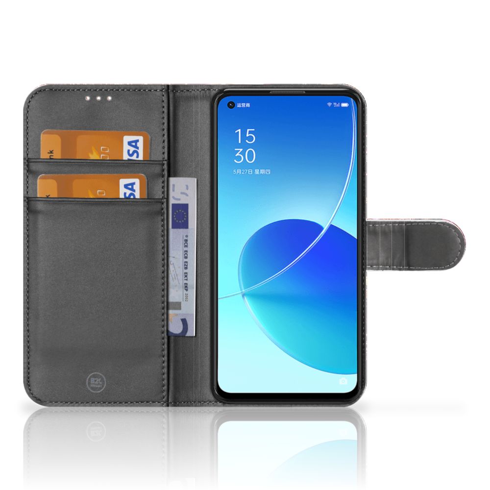 OPPO Reno6 5G Wallet Case met Pasjes Vuurwerk