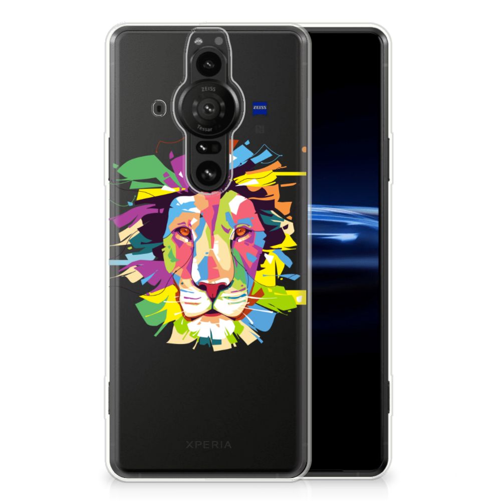 Sony Xperia Pro-I Telefoonhoesje met Naam Lion Color