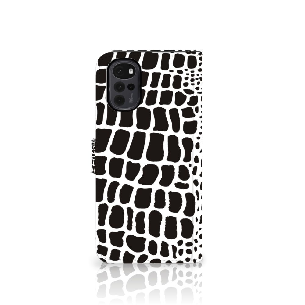 Motorola Moto G22 Telefoonhoesje met Pasjes Slangenprint