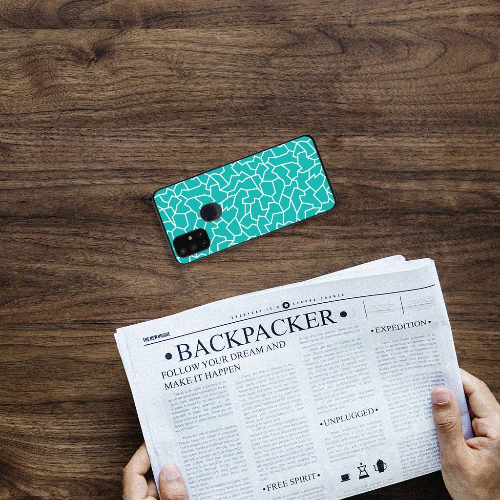 OnePlus Nord N10 5G Leuk Telefoonhoesje Cracks Blue B2C Telecom
