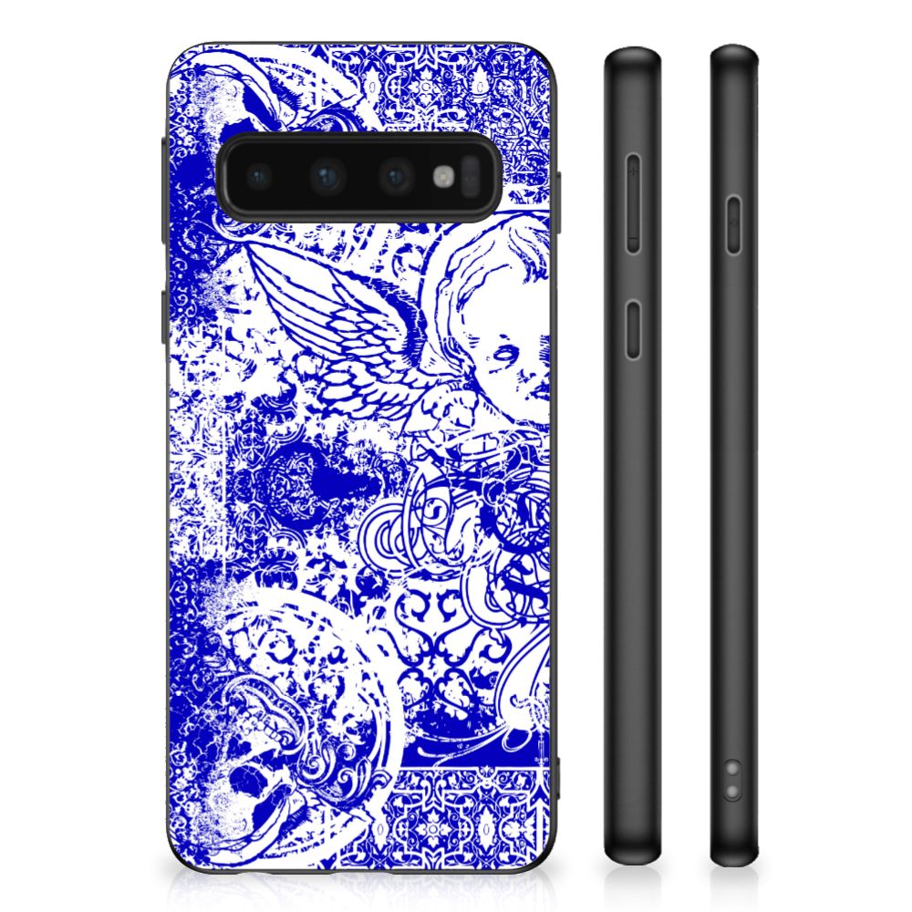 Mobiel Case Samsung Galaxy S10 Angel Skull Blauw B2C Telecom