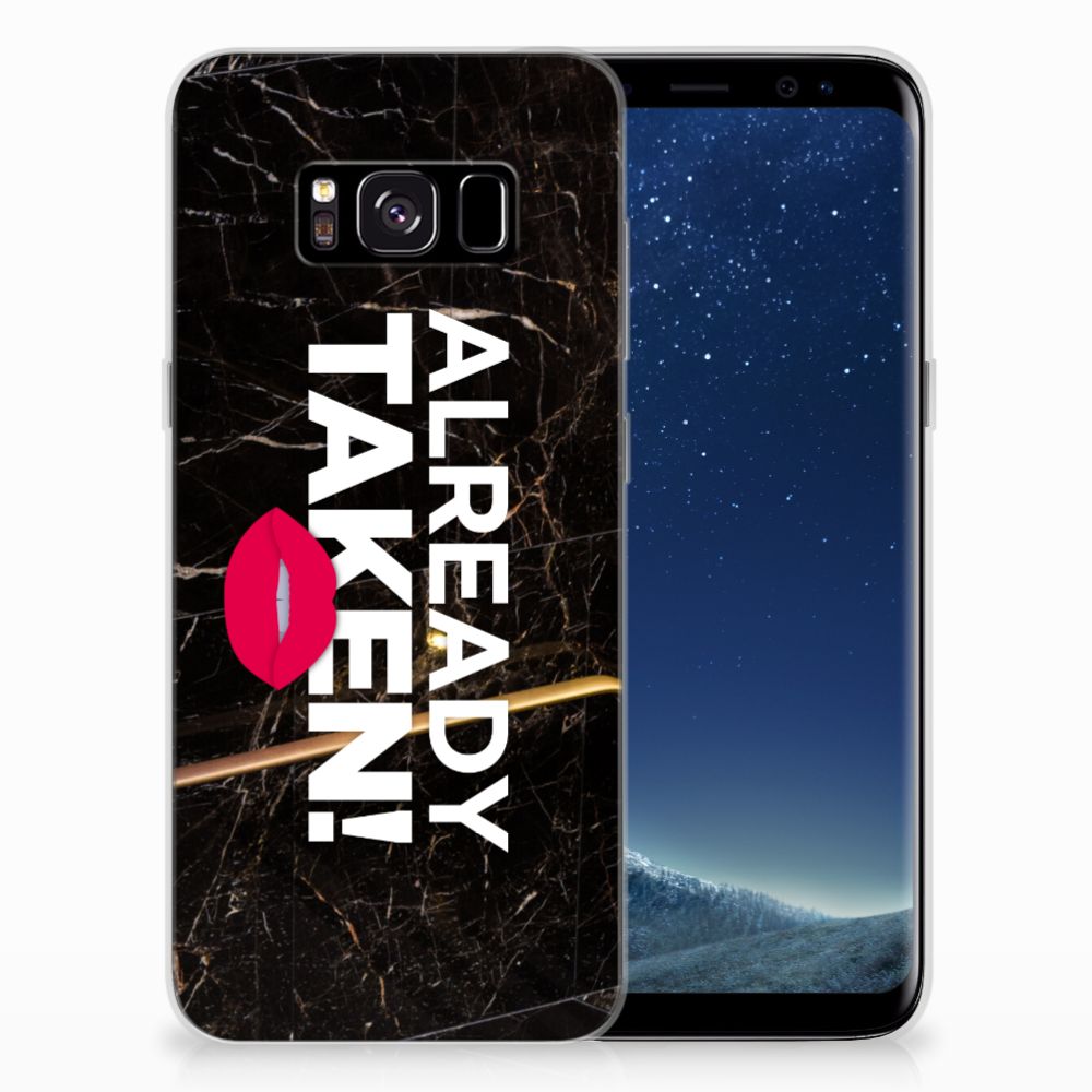 Samsung Galaxy S8 Siliconen hoesje met naam Already Taken Black