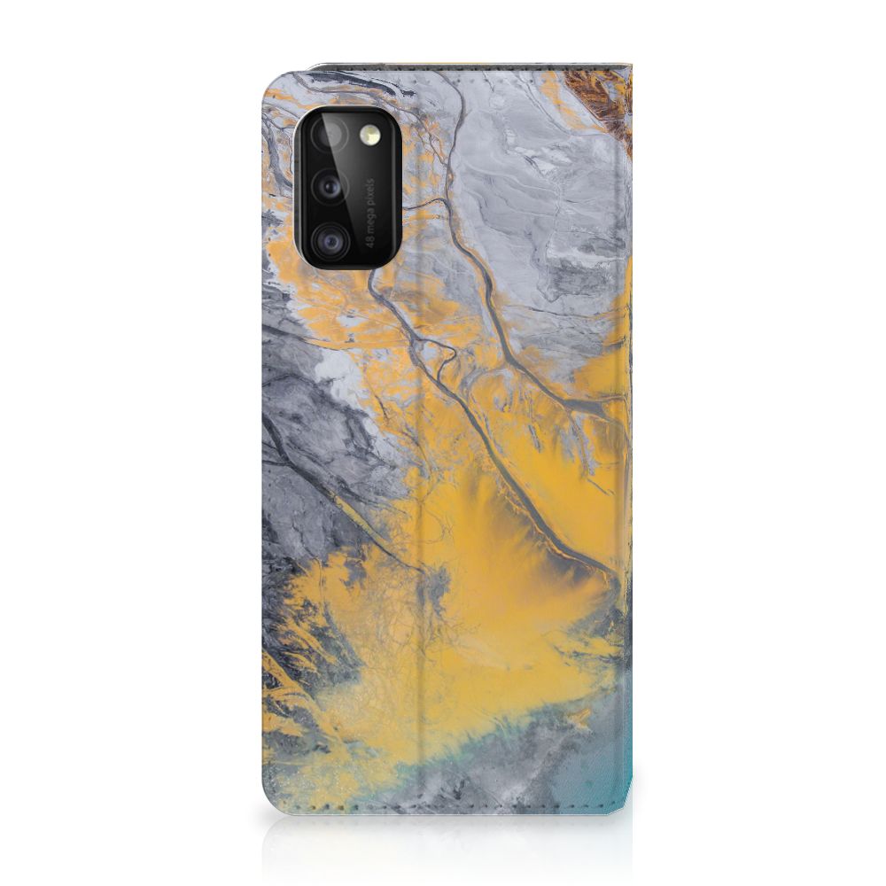 Samsung Galaxy A41 Standcase Marble Blue Gold - B2C Telecom