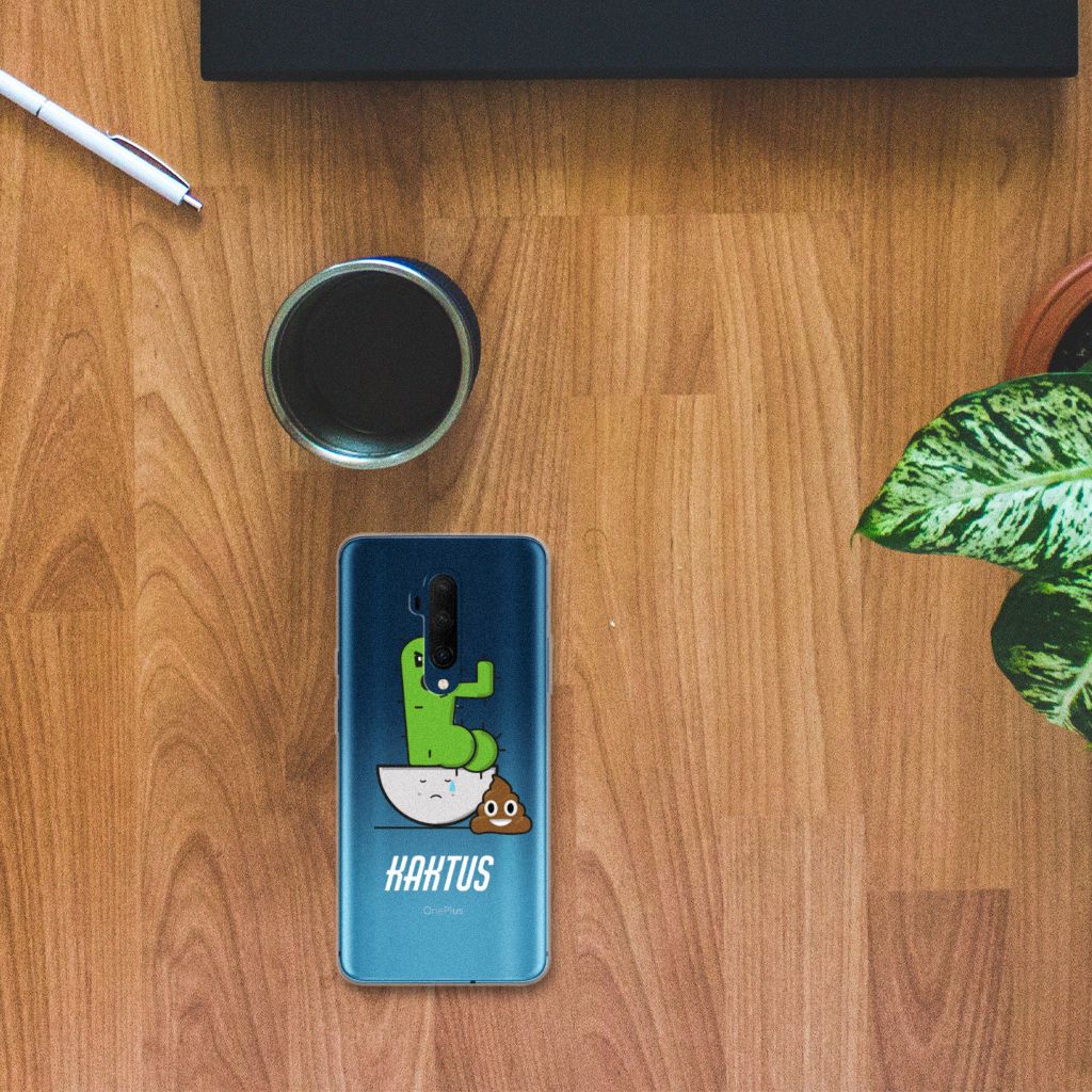 OnePlus 7T Pro Telefoonhoesje met Naam Cactus Poo