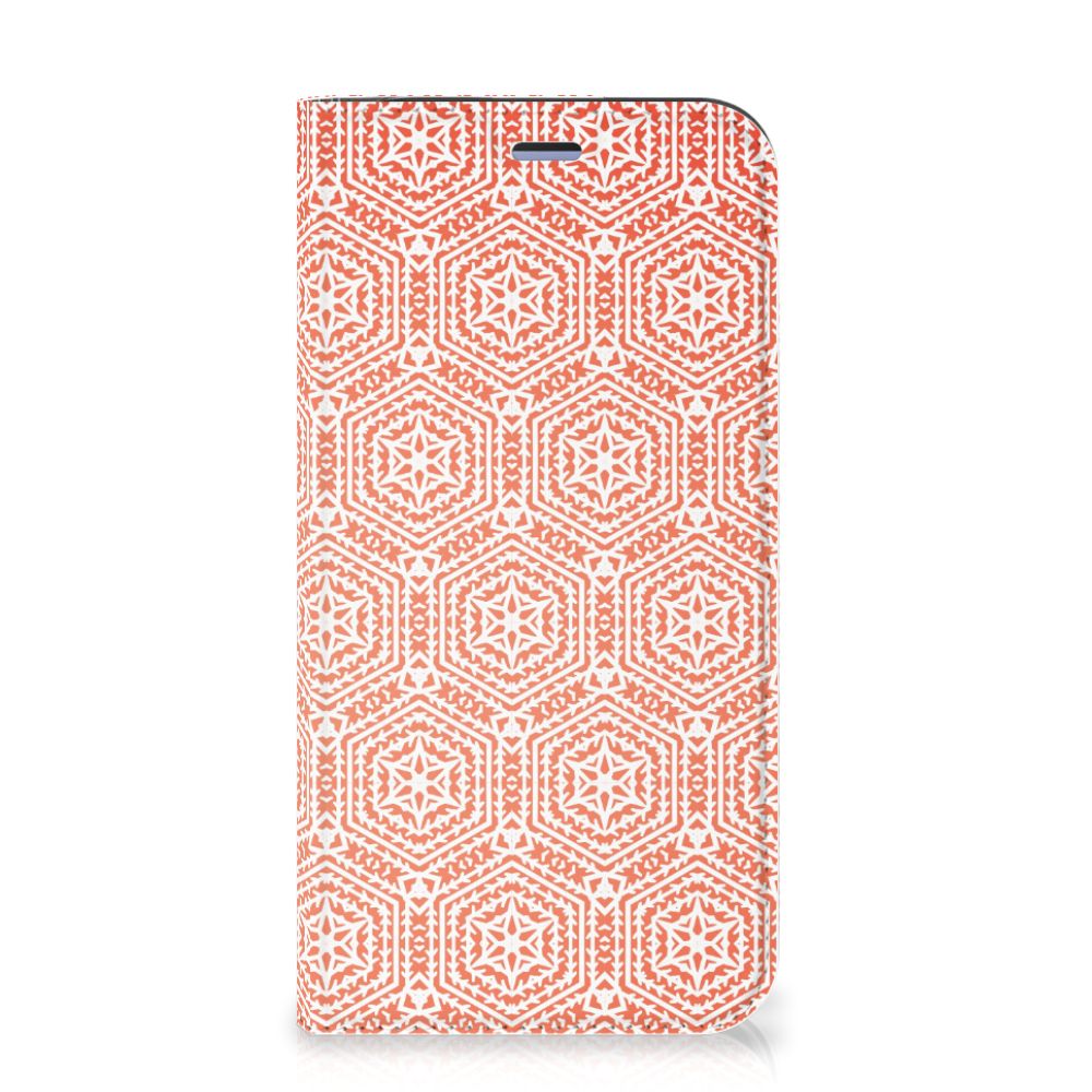 iPhone 12 Mini Hoesje met Magneet Pattern Orange - B2C Telecom