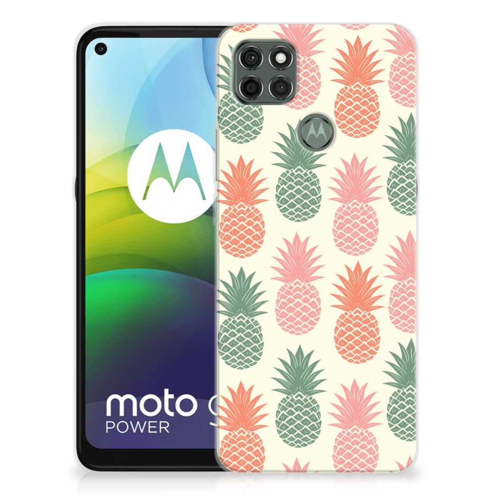 Motorola Moto G9 Power Siliconen Case Ananas