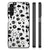 Telefoonhoesje Samsung Galaxy A14 5G Silver Punk met skulls en iconische prints in zwart-wit design.