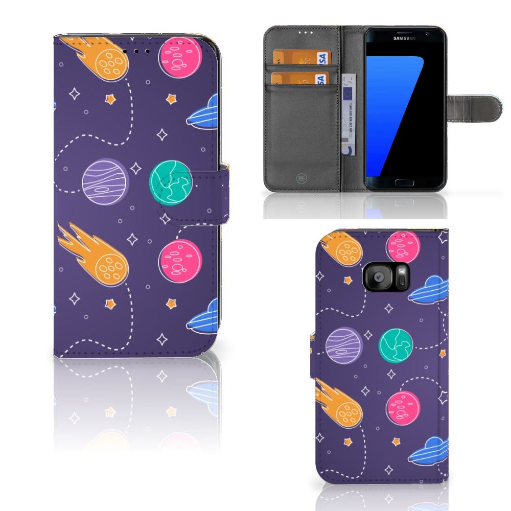 Samsung Galaxy S7 Edge Wallet Case met Pasjes Space