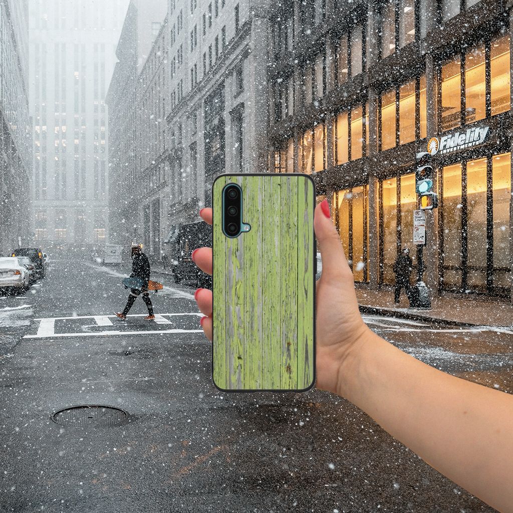 OnePlus Nord CE 5G Houten Print Telefoonhoesje Green Wood B2C Telecom