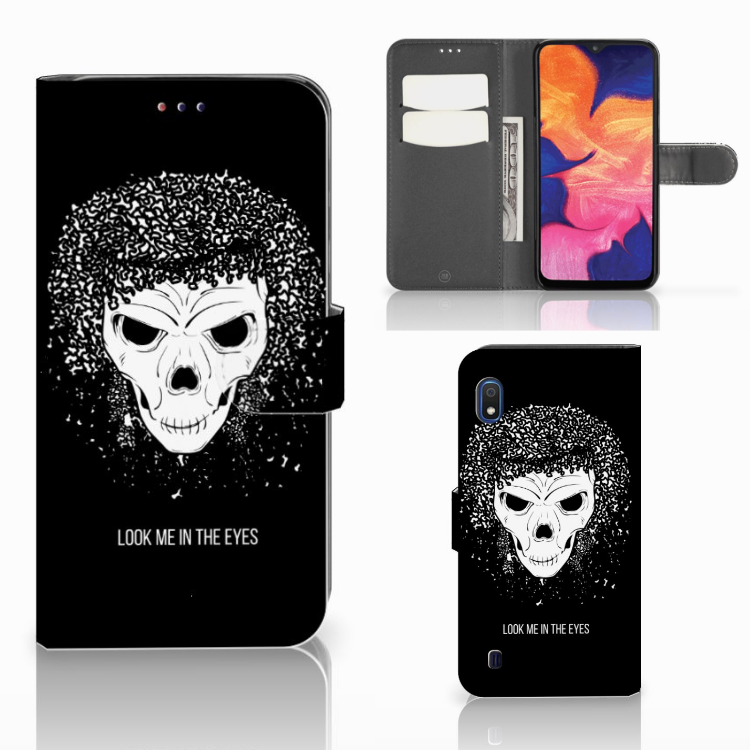 Telefoonhoesje met Naam Samsung Galaxy A10 Skull Hair