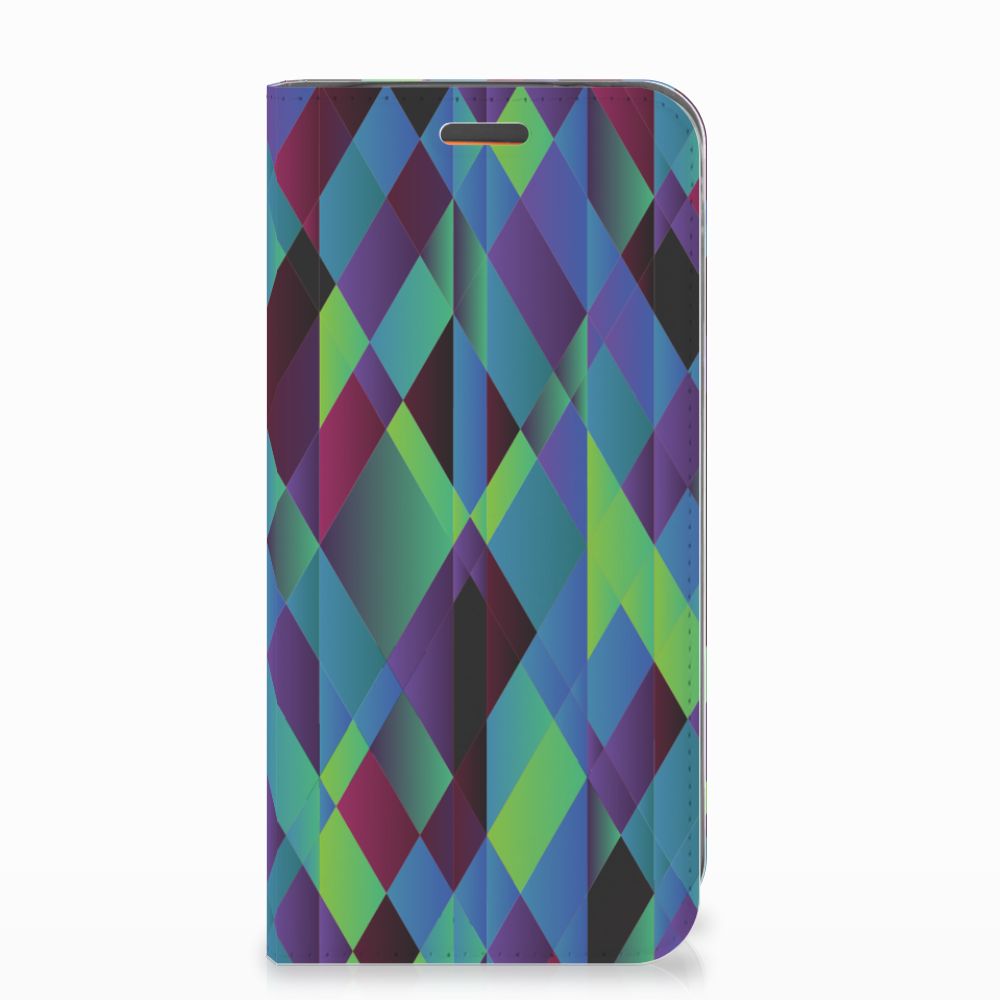 Motorola Moto E5 Play Stand Case Abstract Green Blue