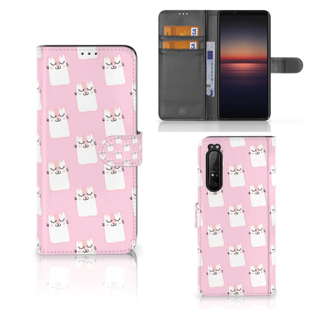 Sony Xperia 1 II Telefoonhoesje met Pasjes Sleeping Cats