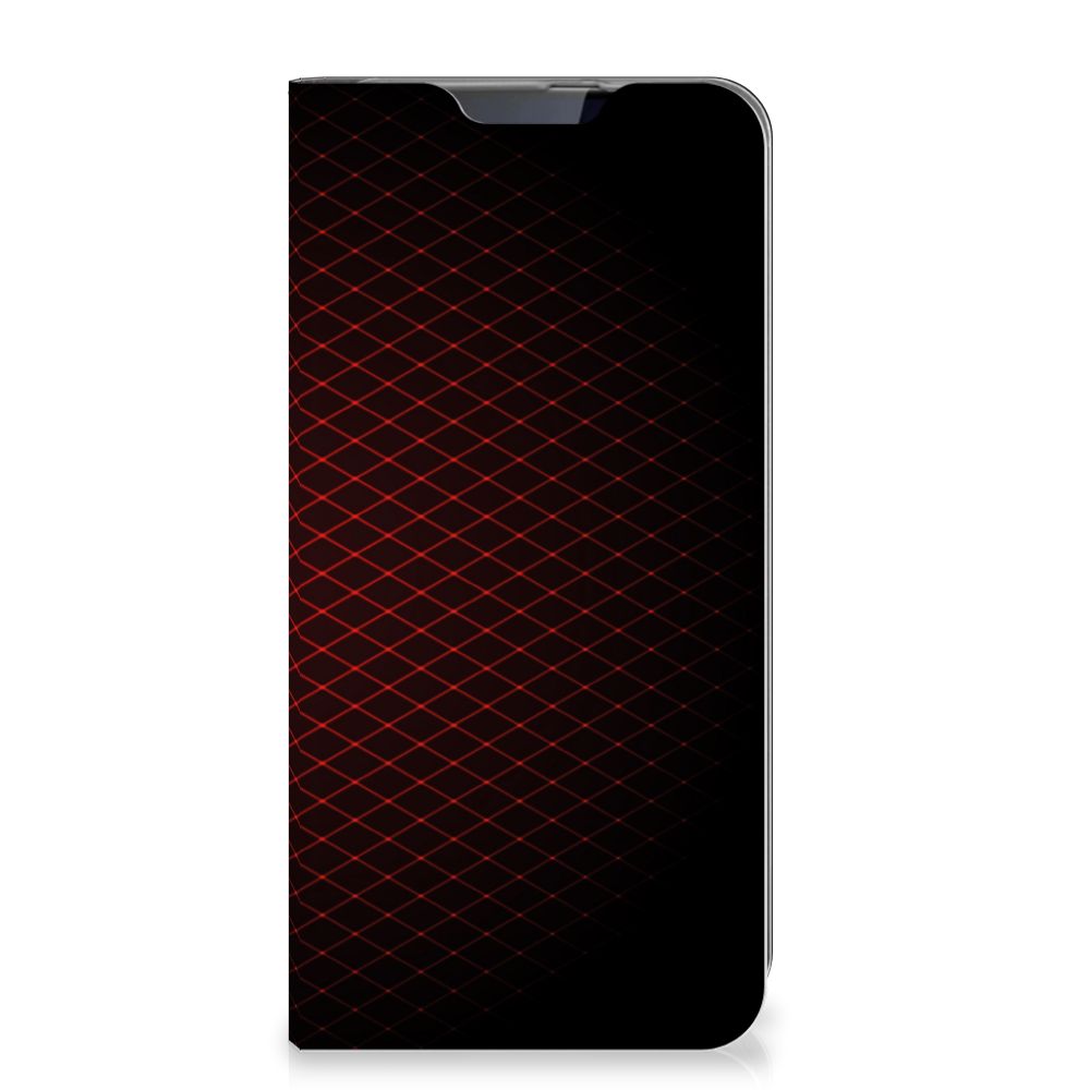 Samsung Galaxy A60 Hoesje met Magneet Geruit Rood