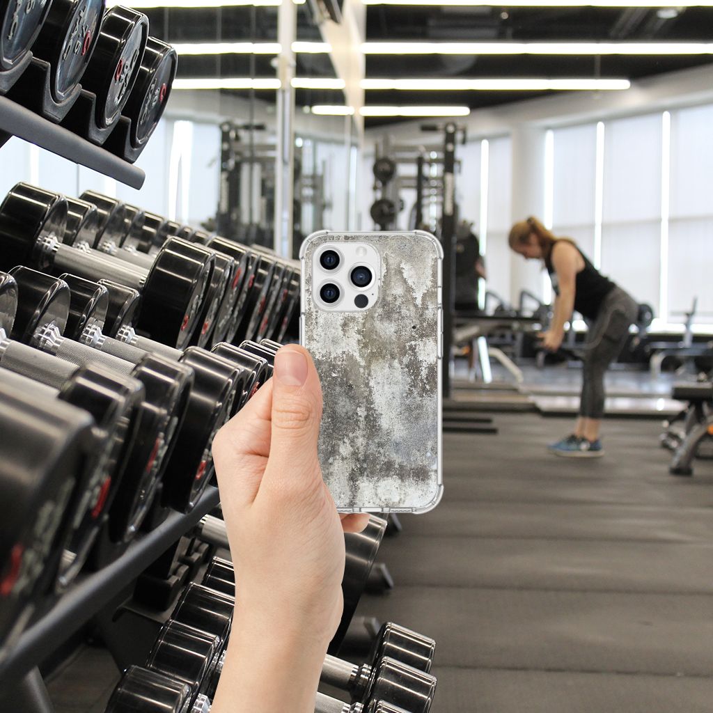 Apple iPhone 13 Pro Anti-Shock Hoesje Beton Print B2C Telecom