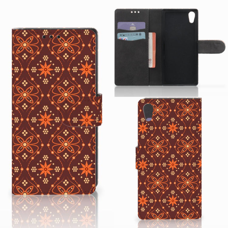 Sony Xperia XA1 Telefoon Hoesje Batik Brown