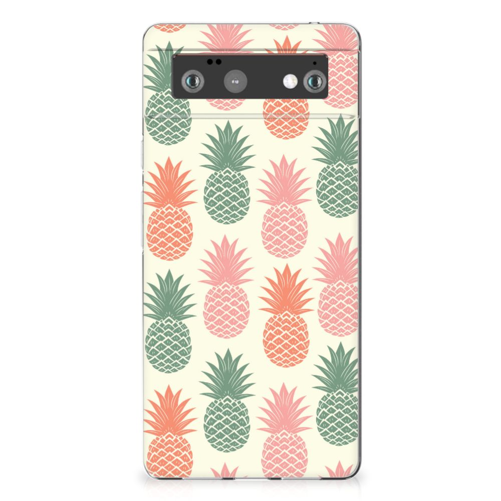 Google Pixel 6 Siliconen Case Ananas