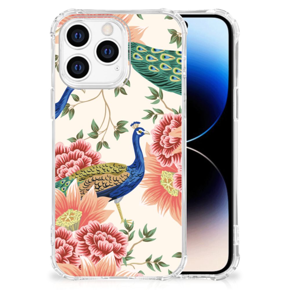 Case Anti-shock voor iPhone 14 Pro Pink Peacock B2C Telecom