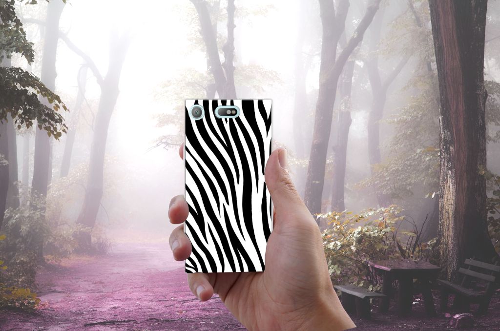 Sony Xperia XZ1 Compact TPU Hoesje Zebra