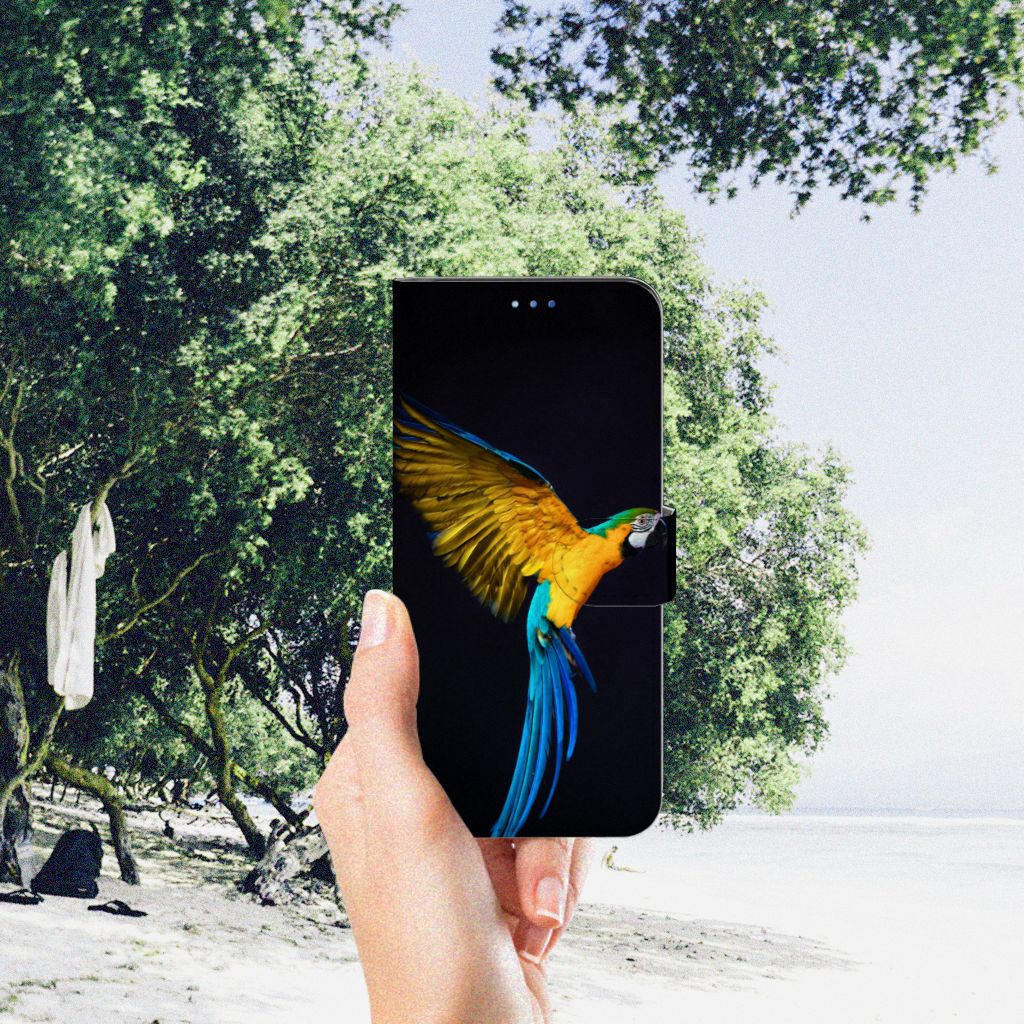 OPPO Find X3 Neo 5G Telefoonhoesje met Pasjes Papegaai