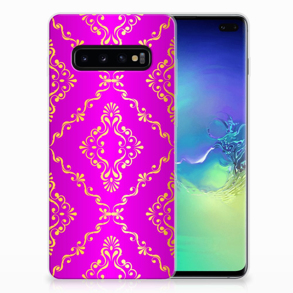 Siliconen Hoesje Samsung Galaxy S10 Plus Barok Roze