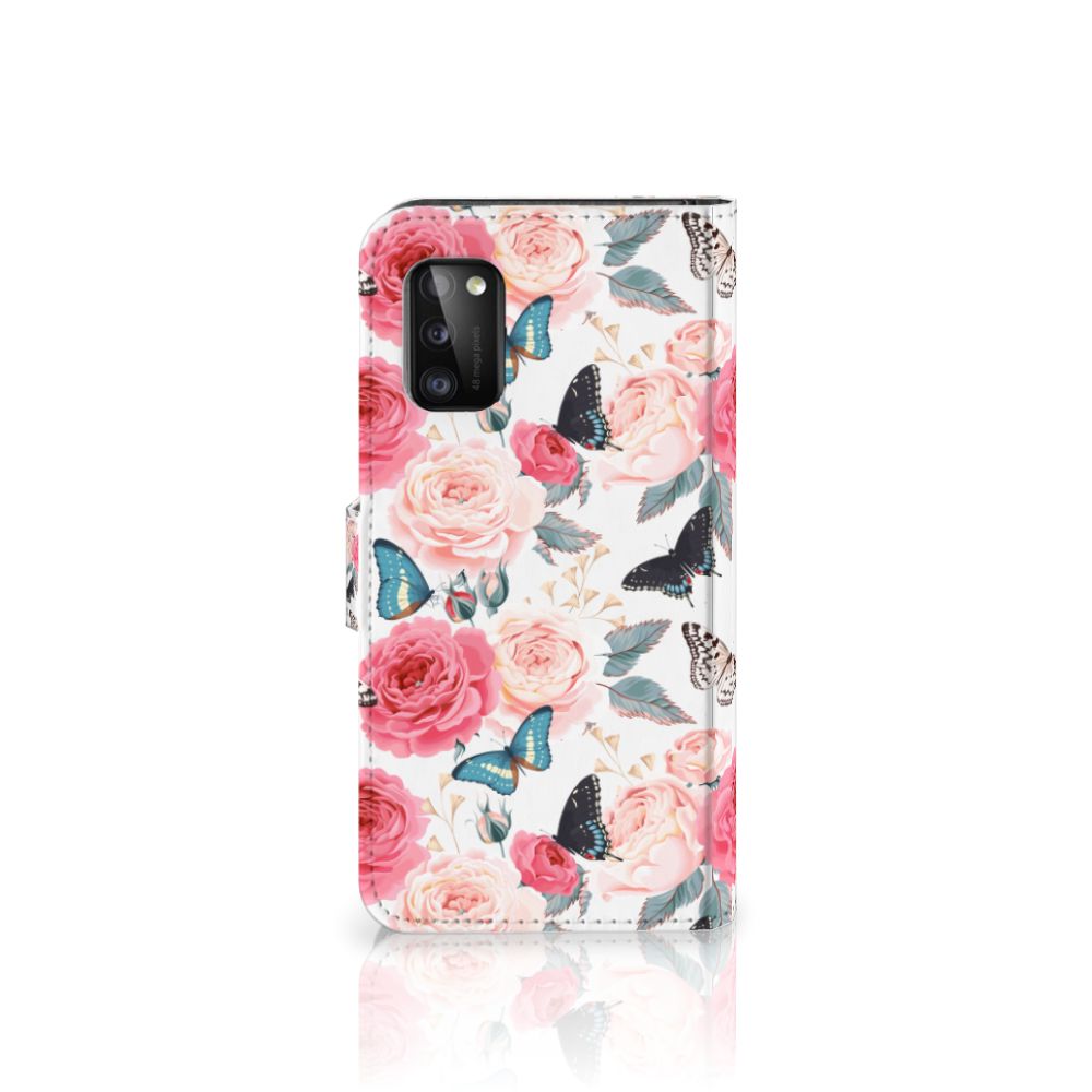 Samsung Galaxy A41 Hoesje Butterfly Roses