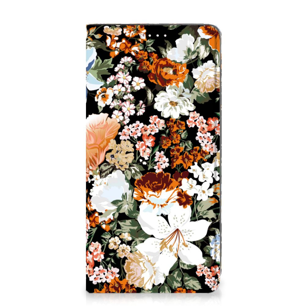 Smart Cover voor Samsung Galaxy S23 Dark Flowers - B2C Telecom