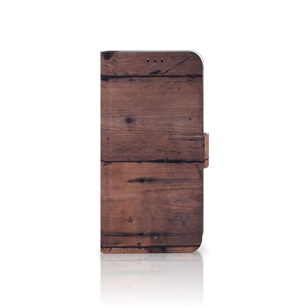 Apple iPhone Xs Max Book Style Case Old Wood