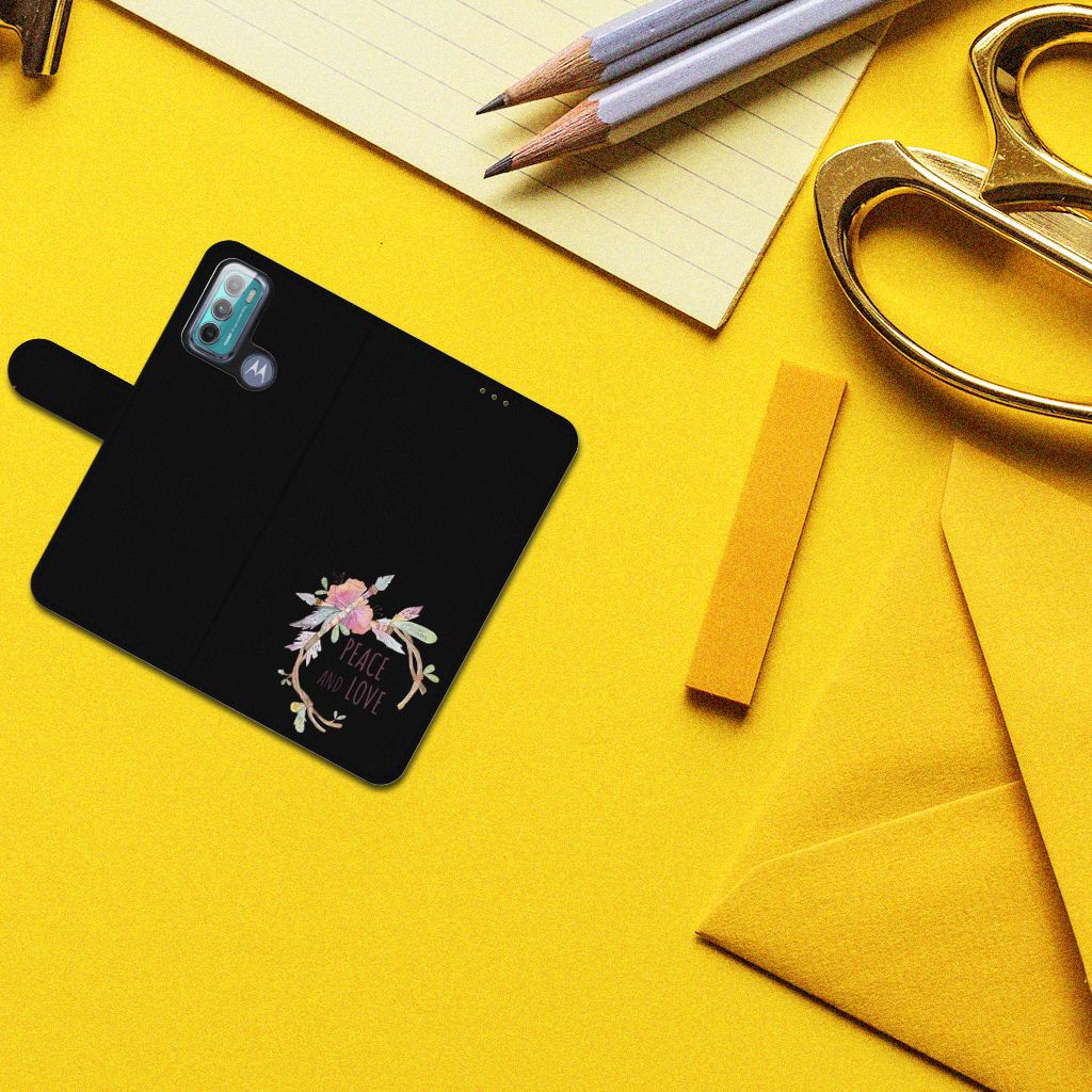 Motorola Moto G60 Leuk Hoesje Boho Text