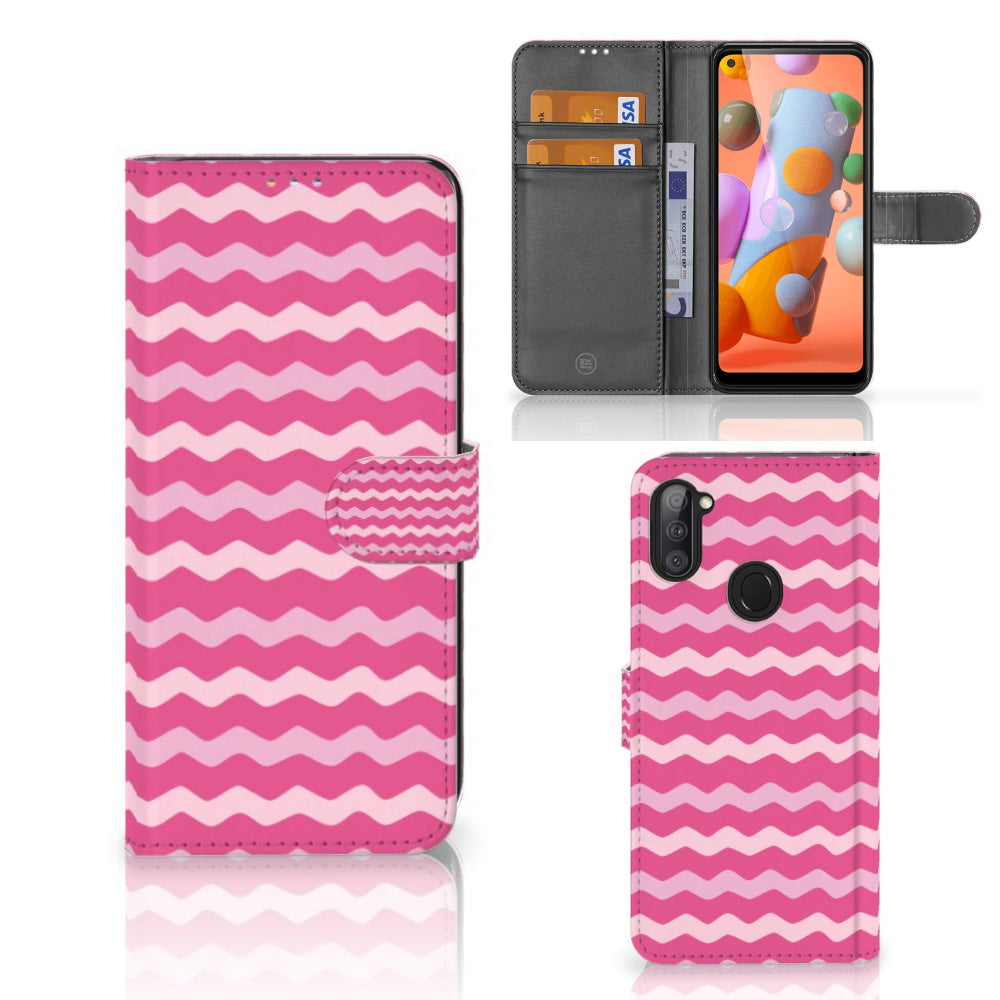 Samsung Galaxy M11 | A11 Telefoon Hoesje Waves Pink