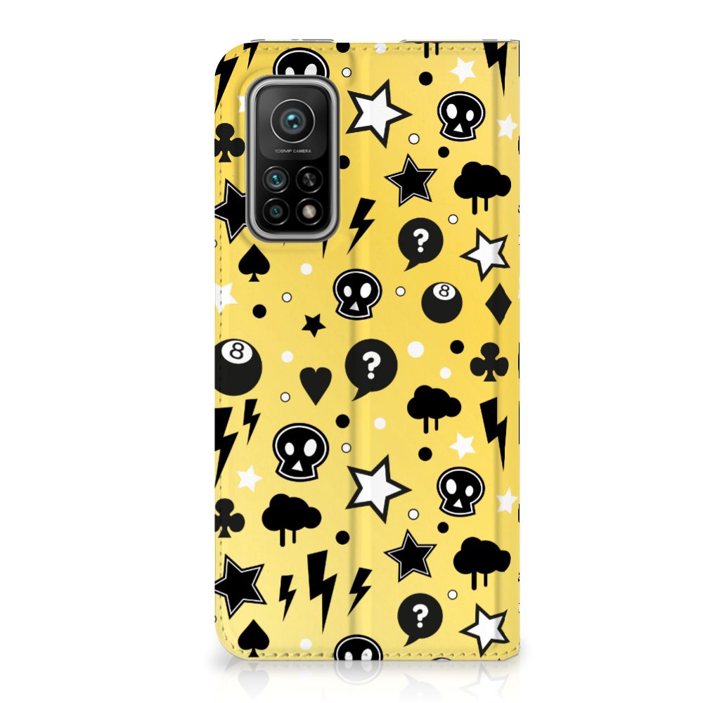 Mobiel BookCase Xiaomi Mi 10T | 10T Pro Punk Geel - B2C Telecom